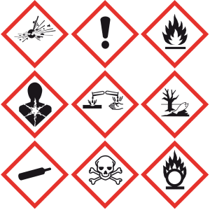 EU´s faresymboler til farligt affald